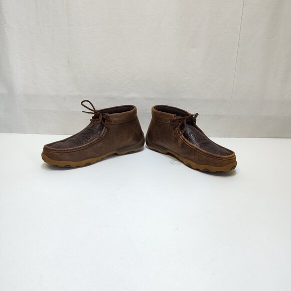 Twisted X Boots Chukka Driving Moc Sz 6M Floral Embossed Genuine Leather WDM0079 - Picture 2 of 10